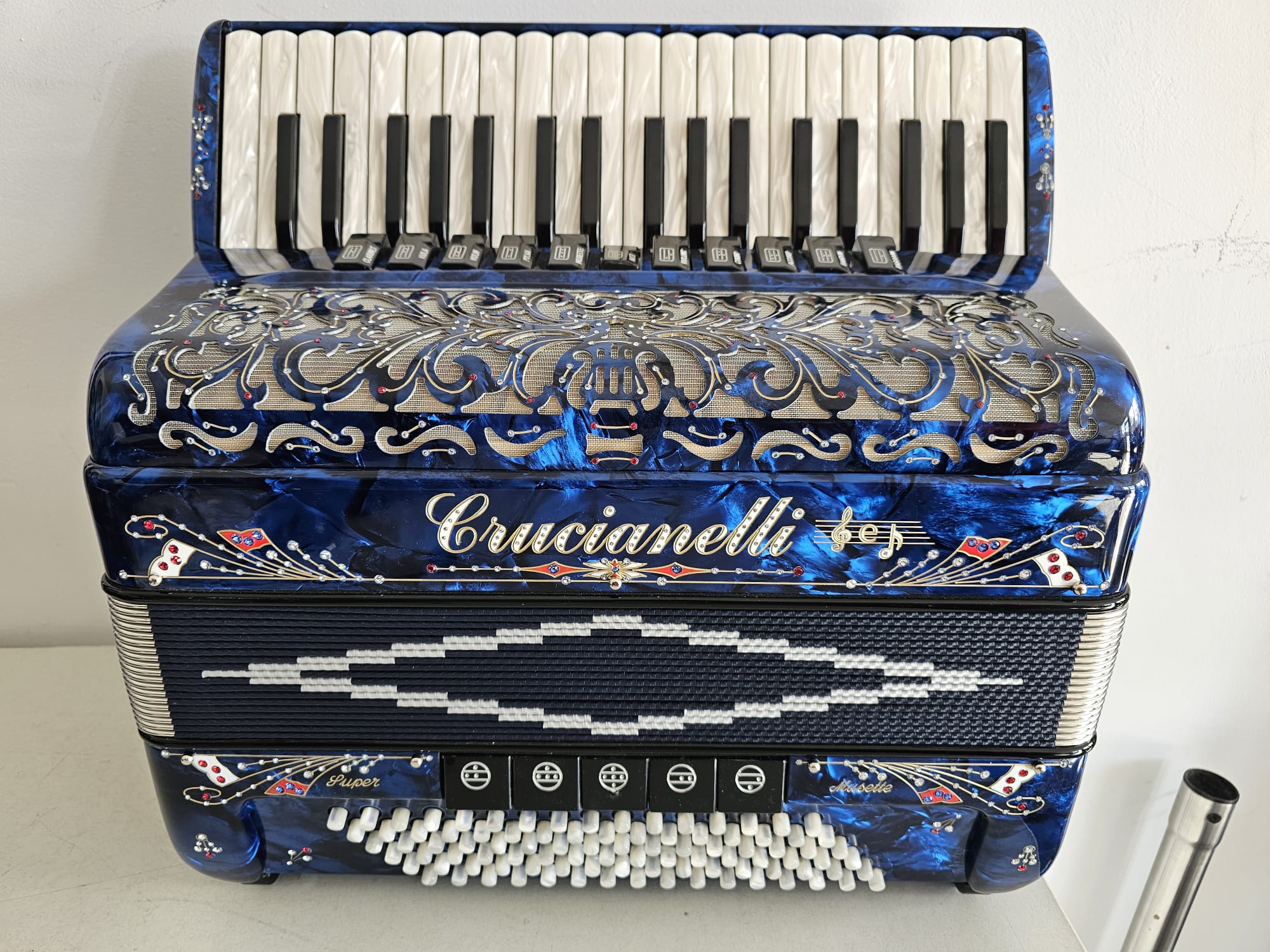 Crucianelli 37/ 96 - Super Mussette / Azul - Acordeones Cristo